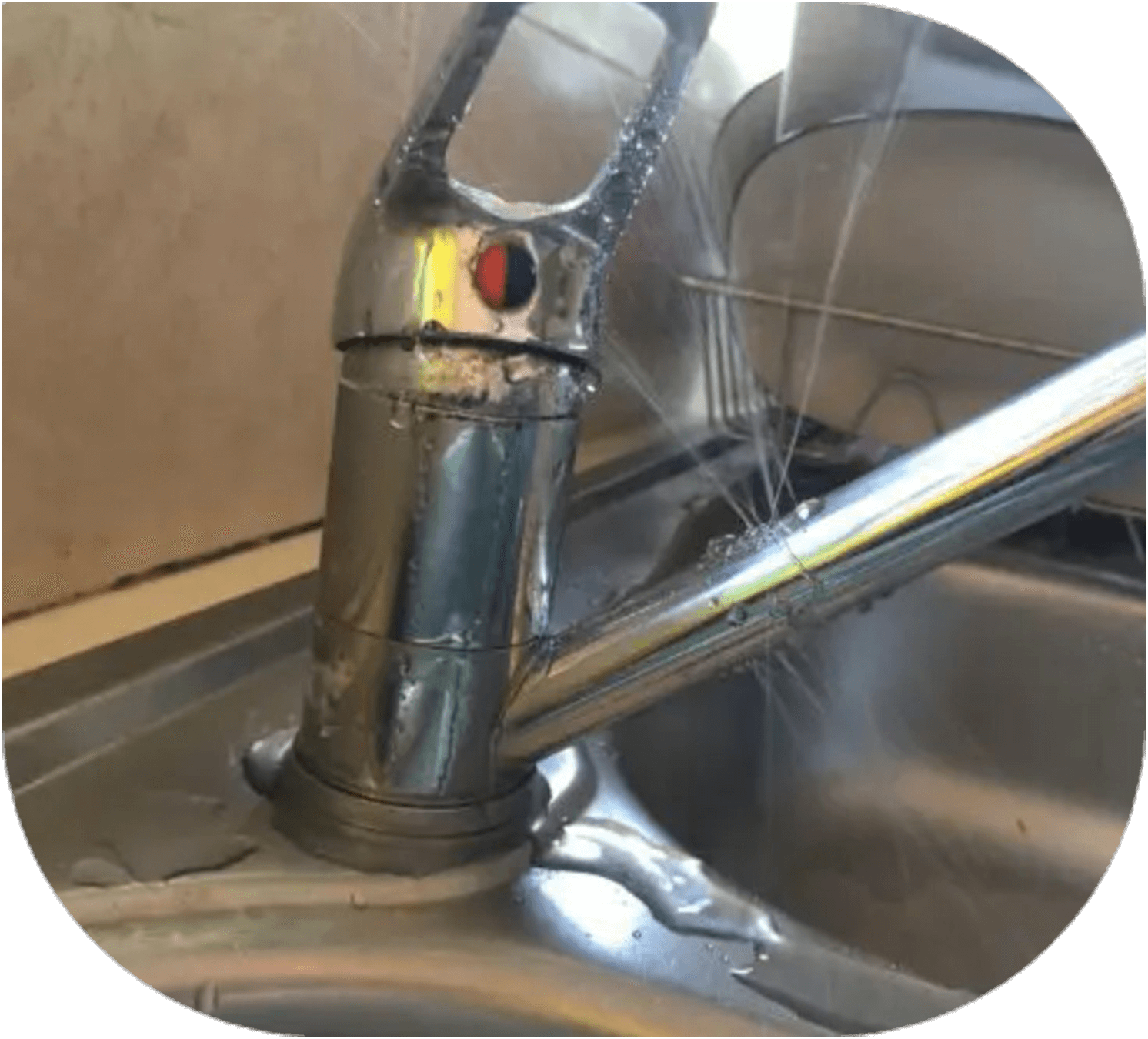 leaking mixer tap