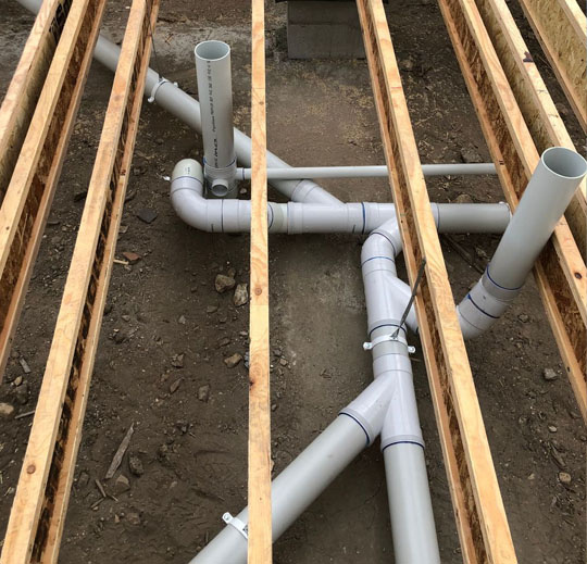 Plumbing Services For Builders, new underslung drainage