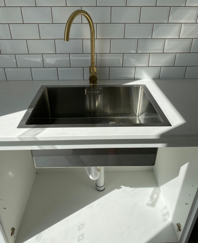 New Builds, laundry sink, gold tap ware
