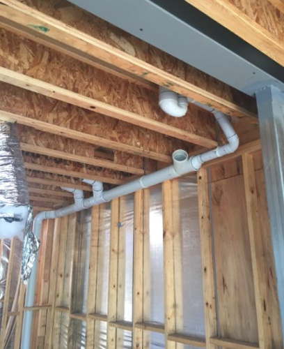 New Builds, rough in drainage